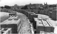 Bloques en el Cuartel de la Montaña